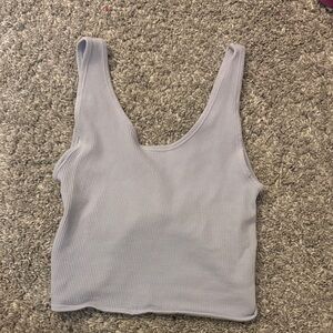 Urban Outfitters Soft Blue Ribbed Tank Top